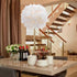 14.8' Surpars House Plug in Pendant Light White Feather Chandelier with Cord and On/Off Switch in Line