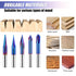 60 1/4" Degree V Groove Router Bit Shank, Sturdy Durable Chamfer Solid Carbide Bit with Nano Blue Coated for CNC