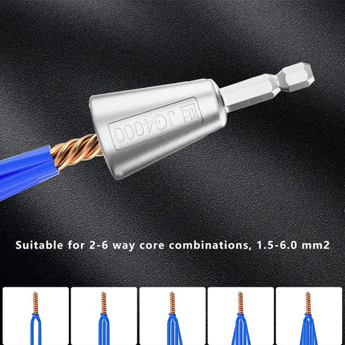 2 PCS Wire Stripper Tool, 2024 Upgrades Wire Nut Twister for Drill, Professional Electricians Tool