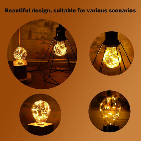 Bulb, 2W Bulbs, 15W Bulbs E26 4pack Decorative Light LED Fairy Light Equivalent Cute Light for Pendant Light Fixtures