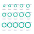 FKM O-Ring Assortment Kit, 150 PCS, 15 Sizes Fluorine Rubber Seal Rings for Automotive Plumbing Faucets