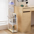 4-Tier SWTYMIKI Freestanding Toilet Paper Holder - Free Standing Toilet Paper Holder Stand with Shelf, Bathroom Storage