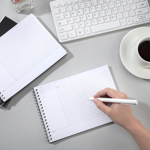 Glenmal 4 Pack Note Taking Notebook, 320 Sheets, 6 x 8.5 Inches, Single Sided Printed Spiral Steno Pads