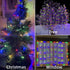 4 Pack 33ft 100 8 YEGUO Multicolor Solar Fairy Lights, Each LED Christmas Lights Outdoor Waterproof, Modes Sliver Wire