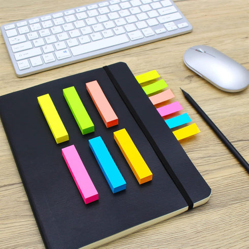 Sticky Notes, 0.6x3 Inch, 1200 Sheets Self-Stick Notes, Bright Colors, Easy to Post for School, Office