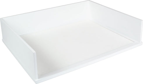 Victor Pure White Desk Tray, 3.3" x 13" x 10.6"
