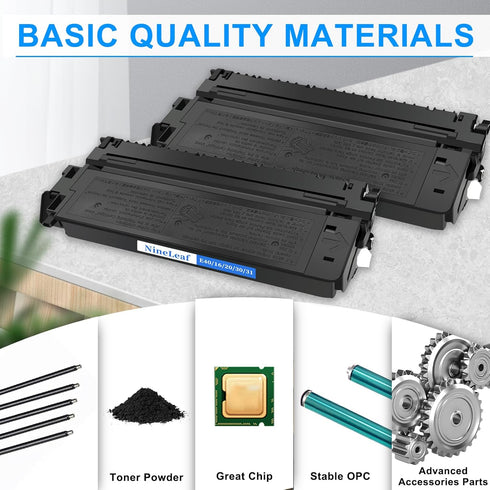 NineLeaf Compatible Toner Cartridge Replacement for E40/E20/E10/E16/E31, High Yield PC160 PC170 PC310 PC320 PC700 PC710