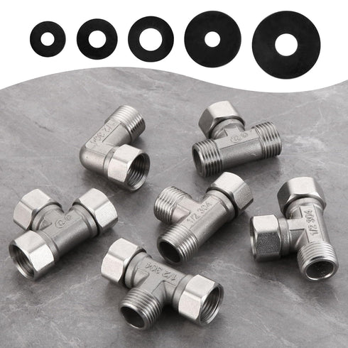 50 Pcs Rubber Washers Assortment Kit, 16/18/20/25/30mm Sizes, Black Vibration Absorbing Pads for Faucets