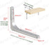 8 Inch 6 Inch, 4Pcs SAYAYO Heavy Duty Floating Shelf Brackets x Stainless Steel Wall Shelf Brackets & Supports Brushed