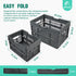 3 Pack (9L (2.4 EasyFold Collapsible Crate, Collapsible Shopping Basket, Milk Crate, Gal), Black)