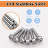 weideer 200pcs #8×3/4" Self Tapping Screws - 410 Stainless Steel Hex Washer Head Self Drilling Screws with Screwdriver