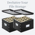 Snap-N-Store File Storage Box & Organizer - 2 Pack, Portable File Boxes for Documents, Back To School