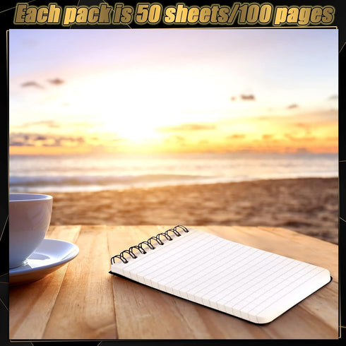 Jetec 12 Waterproof Spiral Notebook, 3" x 5" Small Memo Pad, Mini Weather Pocket Notebook for Police Notepad Outdoors,