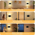 Yochoice 6000mAh 3 2-Pack Motion Sensor Wall Sconces with Remote Control, Black Wireless Touch Control Rechargeable
