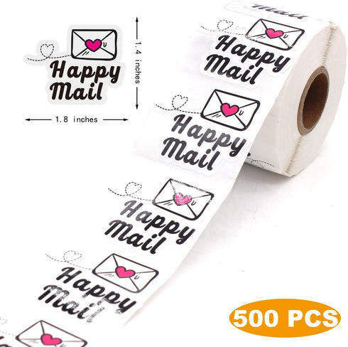 PLESIU Small Business Handmade Sticker, Packaging Sticker (Happy Mail)