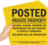 Smartsign “Posted - Private Property” Sign, 11" x 11" Plastic, Pack of 5, Made in USA