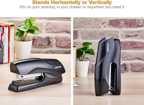 Bostitch Office Heavy Duty Stapler, 40 Sheet Capacity, Full-Strip, Includes 1260 Staples, Black