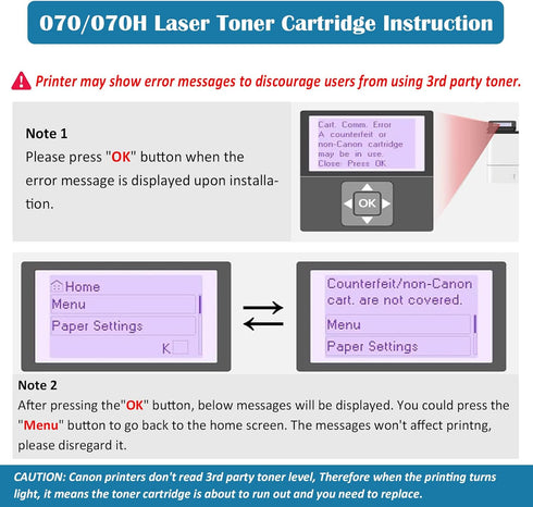 Canon 070 CRG070 Toner Cartridge Standard Capacity for imageCLASS MF461dw Series (Black x1, 3000 Pages)
