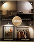 3 360 Dimmable 2 Pack) LED Wall Mounted Lights, Rechargeable Wall Sconce Lamps, Color Temps & Remote and Touch