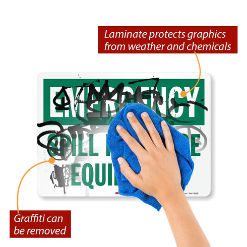 "Emergency Spill Response Equipment" Label by SmartSign | 14" x 10" 3M Reflective Laminated Vinyl