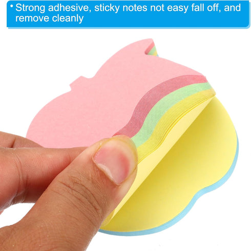 PATIKIL 2.7 x 2.7 Inch Fruit Shape Sticky Notes, 12 Pads, 100 Sheets/Pad, Bright Colorful for Home Office