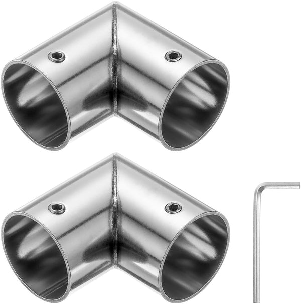 uxcell 2Pcs 90 Degree Structural Pipe Connectors 2 Way End Rails Clamp