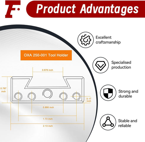findmall OXA #1 Quick Change Turning Facing Lathe Tool Post Holder, OXA 250-001
