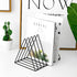 Sooyee 2 Pack Black Magazine Holder, 9 Slot Desktop File Sorter Organizer, Triangle Bookshelf Decor for Home Office
