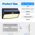 368 3 Peasur LED Solar Lights Outdoor Motion Sensor, Fence Light with Lighting Modes, Solar Powered Security Lights