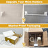 2 Packs Set White Ceramic Porcelain Towel Bar Brackets - Vintage Retro Mid Century Modern Wall/Tile Mount Flat Back