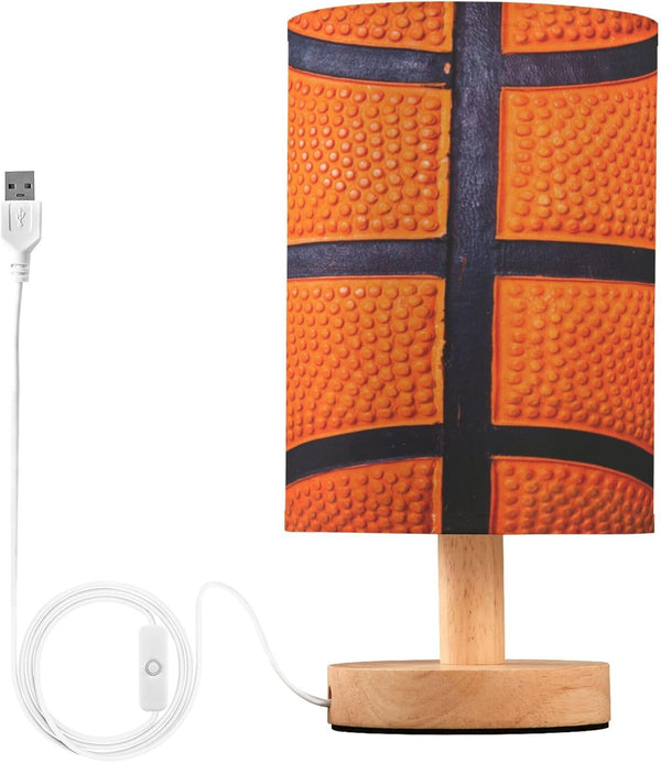 Vozoza Basketball LED Table Lamp with USB Port Night Light Bedroom Lamps for