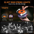 3 1 19 30s 32.8 TOHETO Camping String Lights, in Upgraded Retractable RGB Outdoor String Lights with Lighting