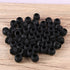 50 Homoyoyo Pieces Round Plastic Furniture Leg Plugs Thickened Pp Caps, Black Chair Glide Inserts for Tubular Steel