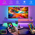 Entiqi 39.3ft- (39.3ft) Battery Operated LED Strip Lights RGB Color Changing, APP & Remote Controlled, USB Powered LED