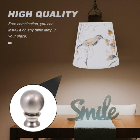 2-Pack 0.86X0.86X1.37 Inch Beaupretty Cow Horn Lamp Finials Decorative Lamp Knobs for Table and Floor Lamps Easy