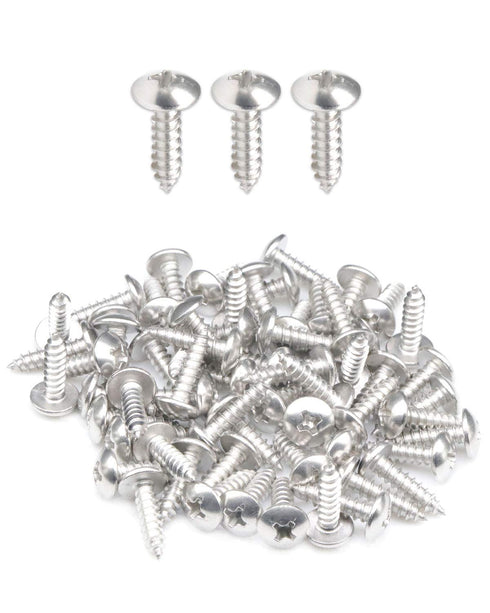 100Pcs Heavy Duty #6 x 1/2"(12mm) Phillips Wood Screws - 18-8 (304) Stainless Steel