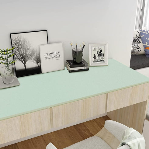Mecpar Light Green Wallpaper, 15.7" x 118" Green Peel and Stick Contact Paper for Kitchen Countertop and Cabinet