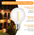 Mlambert G40 LED Replacement Light Bulbs for String Lights, Dimmable E12 Base Shatterproof Bulbs, 1W Equal to 5W, Warm White 2700K, 25Pack, Not Solar by Mlambert