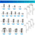 380Pcs 19 Sizes #4-40 to 3/8"-16 UNC Standard SAE Hex Socket Set Screws with 7pcs Hex Keys, Stainless Steel