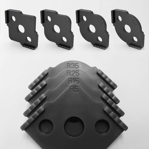 inBovoga 8 Radius Corners Router Jig Router Templates, High Hardness ABS+CNC Radius Routing Templates, Routing Rounded