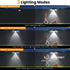Thumok 72LEDs 600LM Gutter,Camping(1, Clip On Solar Lights Outdoor,Motion Sensor Outdoor Lights, Clip on Solar Fence
