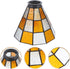 6.49X6.49X5.23In Hammered ABOOFAN Glass Lampshade Replacement for Bedside Lamp Pendant Light Wall Sconce Stained Glass