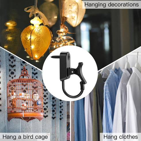 Hanger Hooks, String Light Hooks, Screw-in Hooks for Hanging String Lights, Wind Chimes, 20 Pack