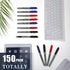 Yahenda 150 Pack Permanent Markers - Fine Point Marker Pens for Wood, Metal, Stone, Glass, Waterproof Quick Drying for