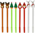 Maydahui 28 PCS Christmas Series Rollerball Pens, Black Gel Ink, Christmas Tree, Snowman, Reindeer, Santa Claus Style