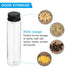 PATIKIL 80ml Plastic Test Tubes with Screw Caps, 6Pcs 128x33mm Flat Bottom Tubes for Bath Salt Storage