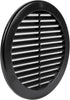 Vent Systems 6'' Inch Black Soffit Vent Cover, Pack of 5 Round Air Vent Louver with Built-in Insect Screen