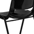 EMMA 14" + OLIVER Kid's Black Ergonomic Shell Stack Chair - Black Frame and H Seat