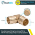SharkBite 1-1/4 Inch Crimp 90 Degree Elbow, Brass Plumbing Fitting, PEX Pipe, PE-RT, UC0235 by SharkBite