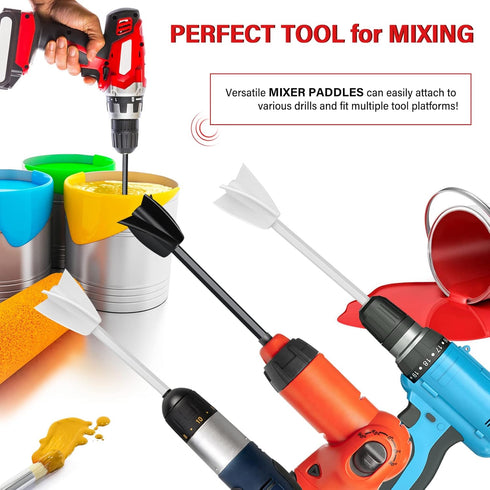 4 Pcs Resin Mixer Paddles for Drill, Epoxy Mixer Attachment for Mixing Resin, Paint Stirrer for Silicone Molds